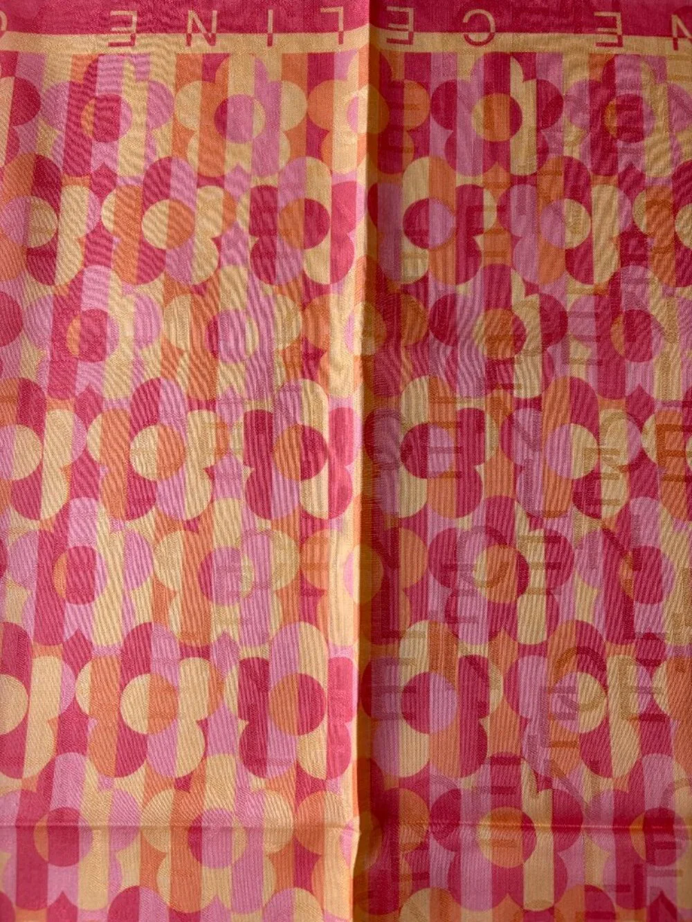 NWT Vintage CELINE Paris Geometric Cotton Scarf